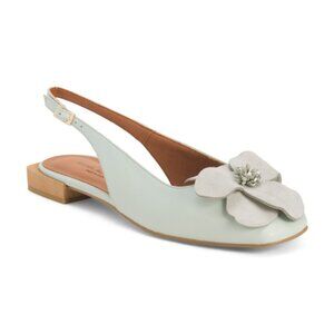 ANGEL ALARCON Made In Spain Leather Slingback Flats